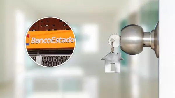 Llaves de una casa nueva y una sucursal de BancoEstado