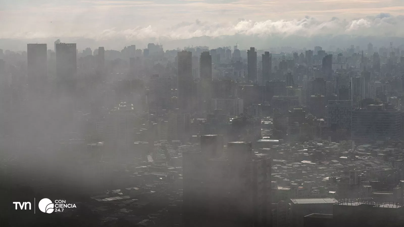 Contaminación ambiental en la ciudad.
