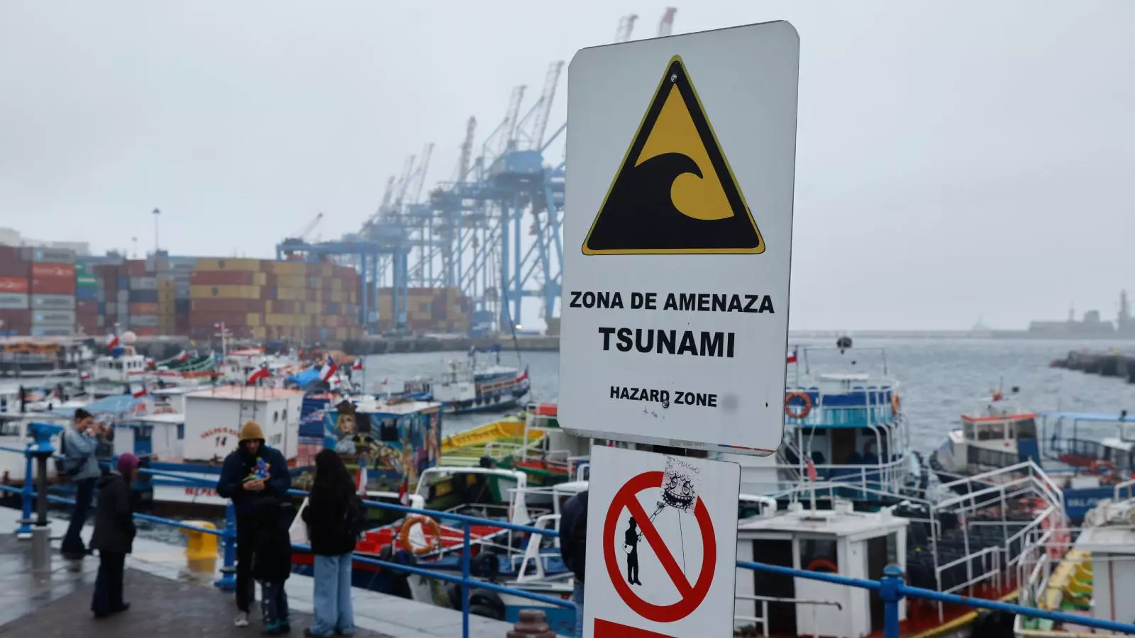 Imagen referencial de una zona de amenaza de tsunami en el borde costero