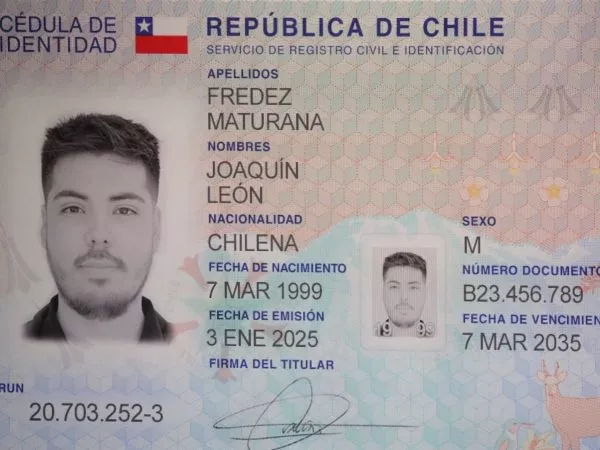 Cédula de identidad en Chile