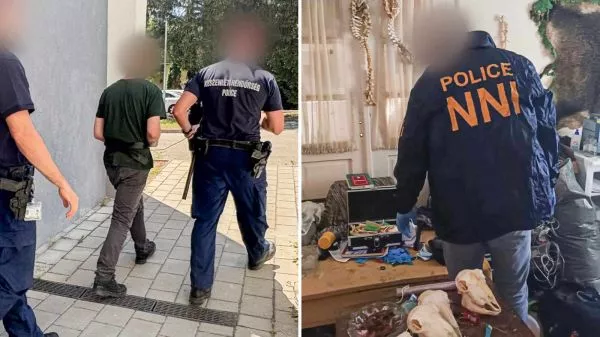 Sujeto detenido por almacenar restos biológicos humanos y los allanamientos que realizó la policía de Hungría