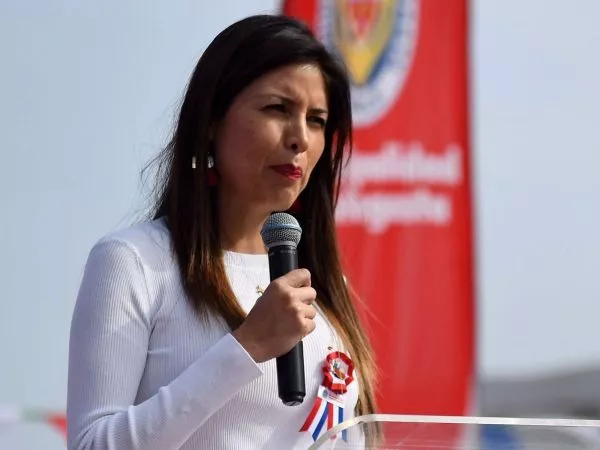 Karen Rojo mientras era alcaldesa de Antofagasta