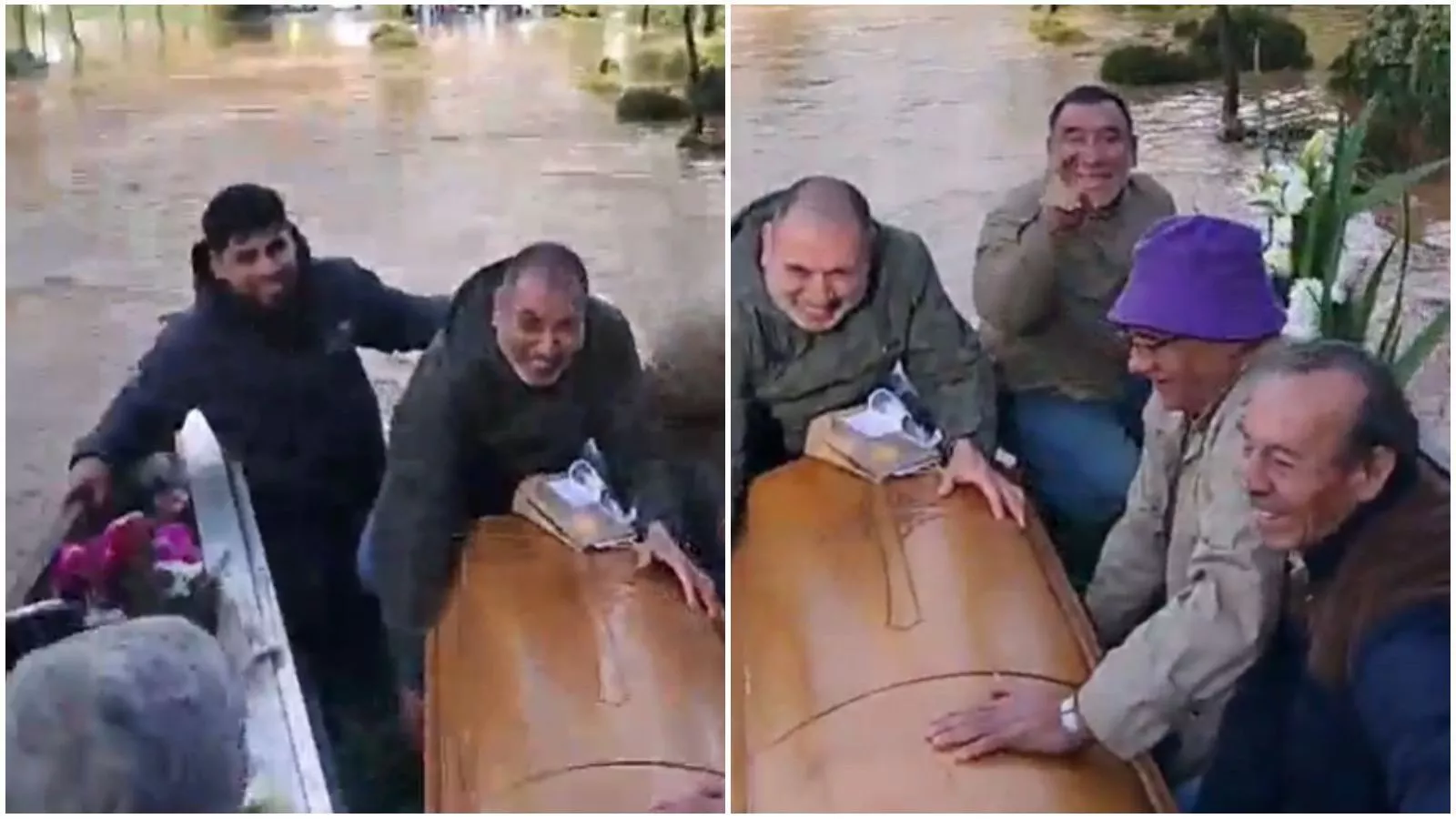 "Juanito no se va": familia celebró funeral en medio de inundaciones por sistema frontal
