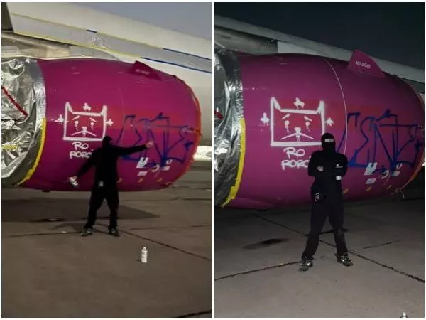 PDI confirma detención de los dos grafiteros que vandalizaron avión en Aeropuerto de Santiago
